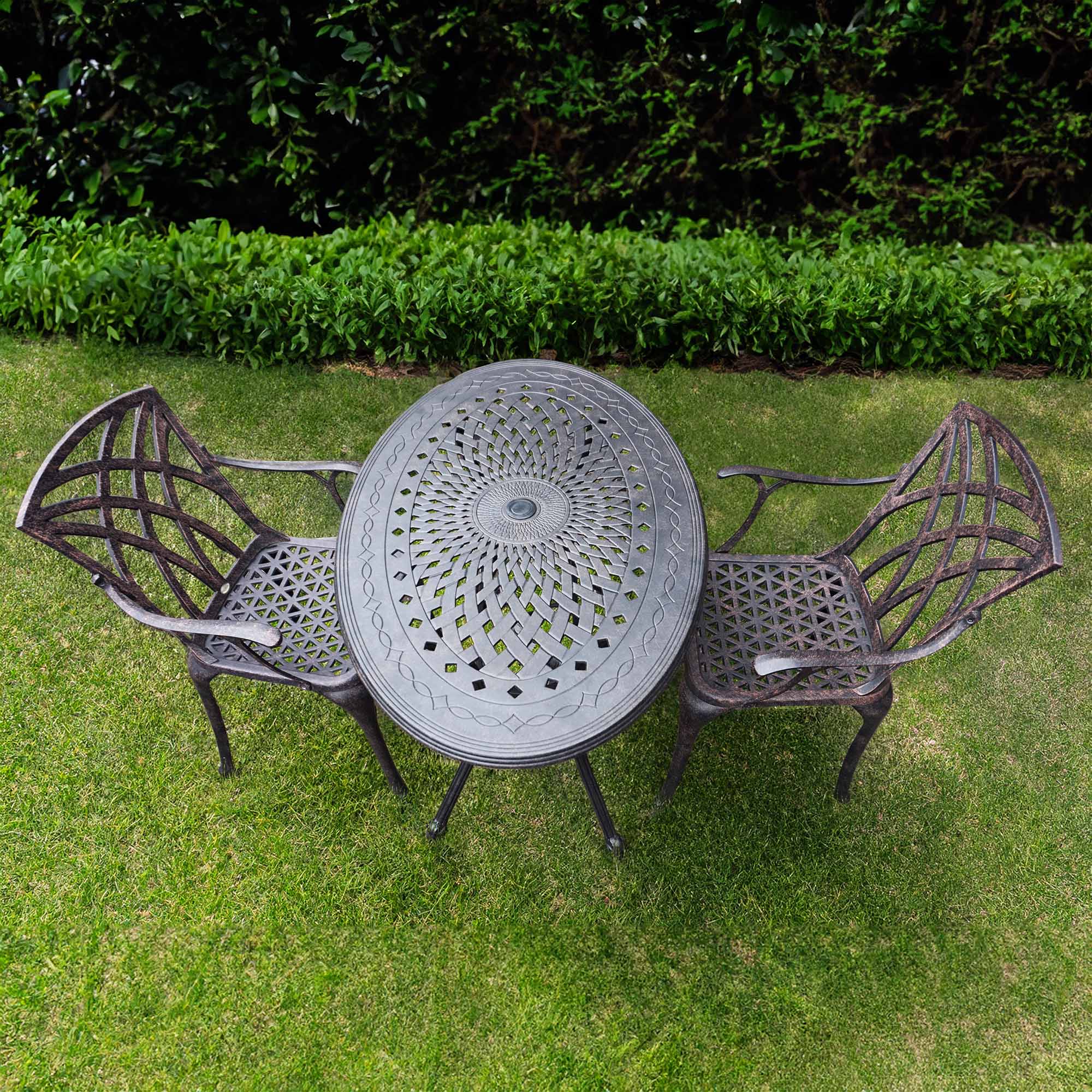 Daisie Table 2 Seater Set - Antique Bronze - Image 8