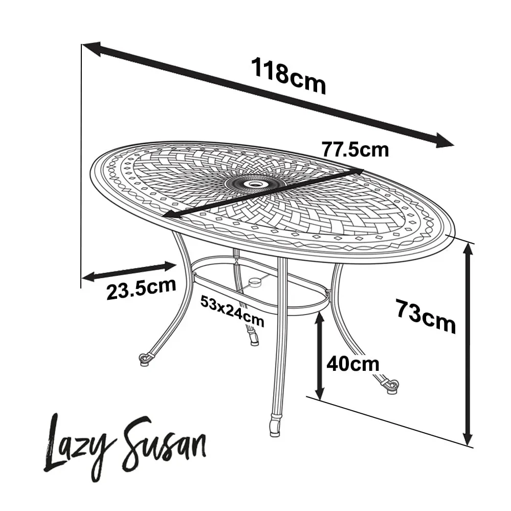 Daisie Table 2 Seater Set - Slate Grey - Image 6