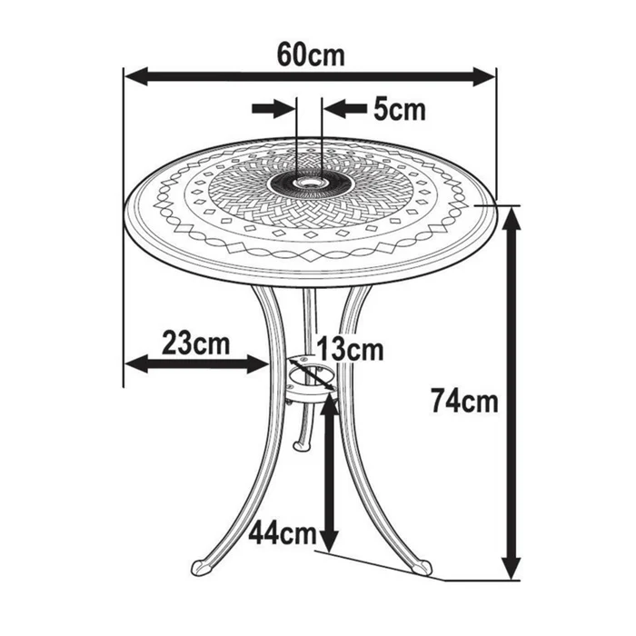 Ella Bistro Table - White - Image 5