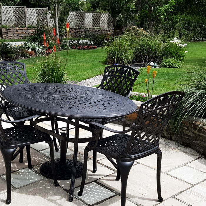Emily Table 4 Seater Set - Antique Bronze - Image 8