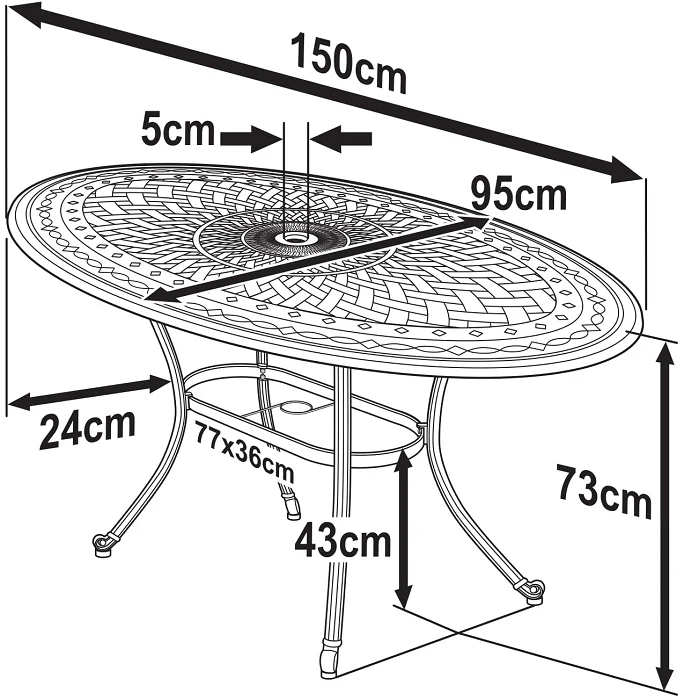 Emily Table 4 Seater Set - White - Image 13