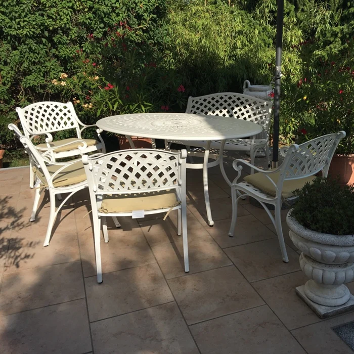 Emily Table 6 Seater Set - White - Image 10
