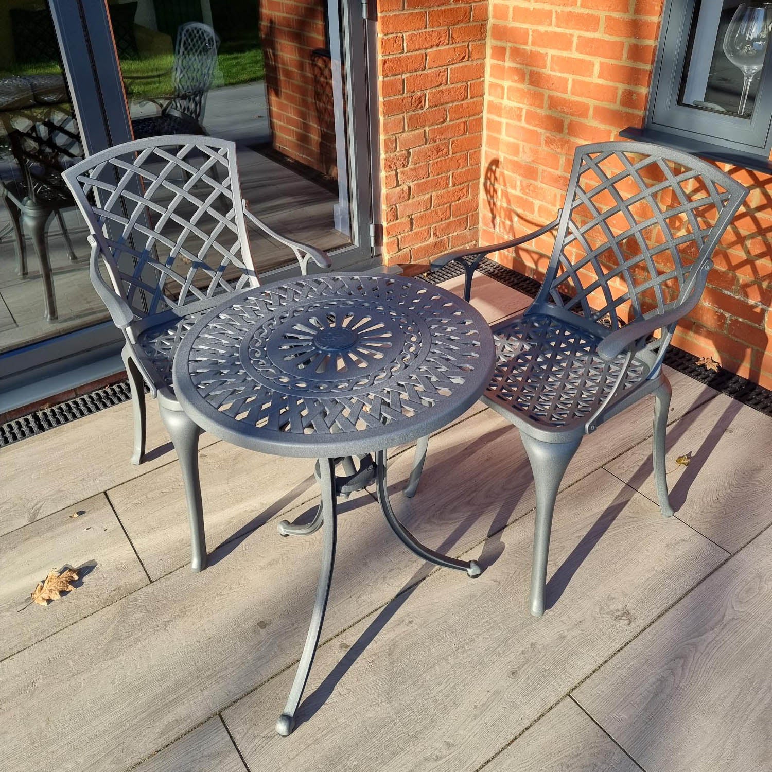 Eve Bistro Table 2 Seater Set - Slate - Image 11