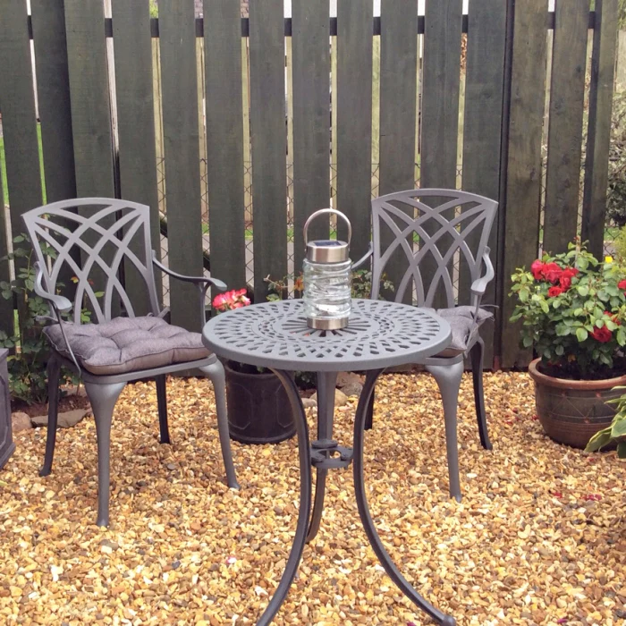 Eve Bistro Table 2 Seater Set - Slate - Image 12