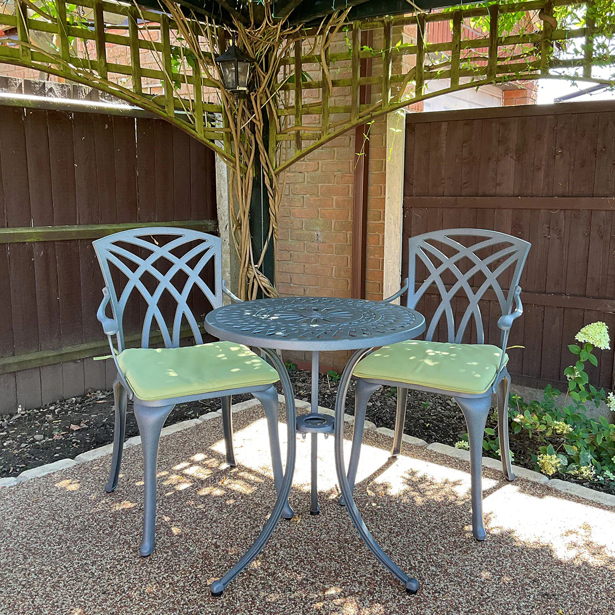 Eve Bistro Table 2 Seater Set - Slate - Image 4