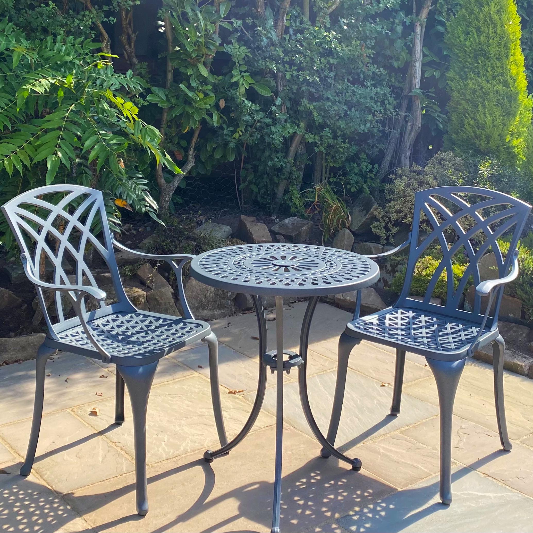 Eve Bistro Table 2 Seater Set - Slate - Image 5