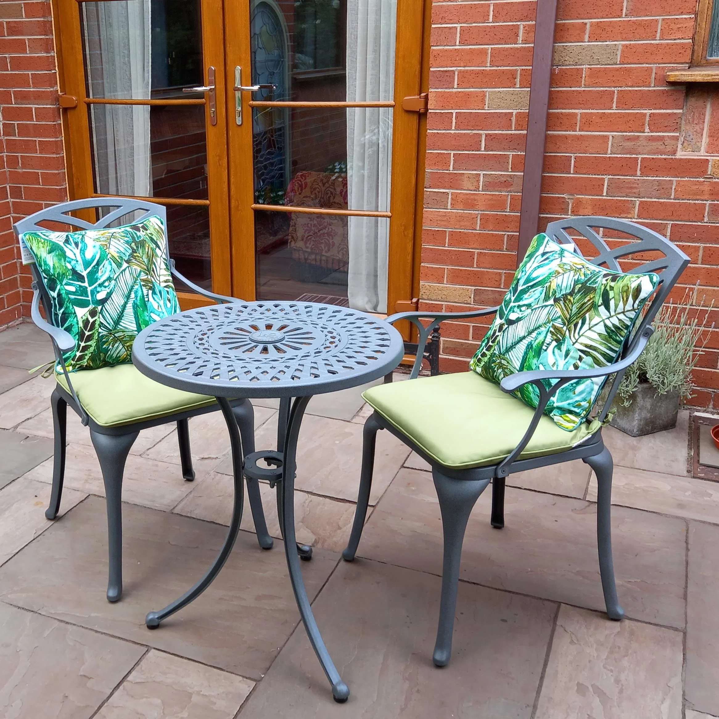 Eve Bistro Table 2 Seater Set - Slate - Image 7
