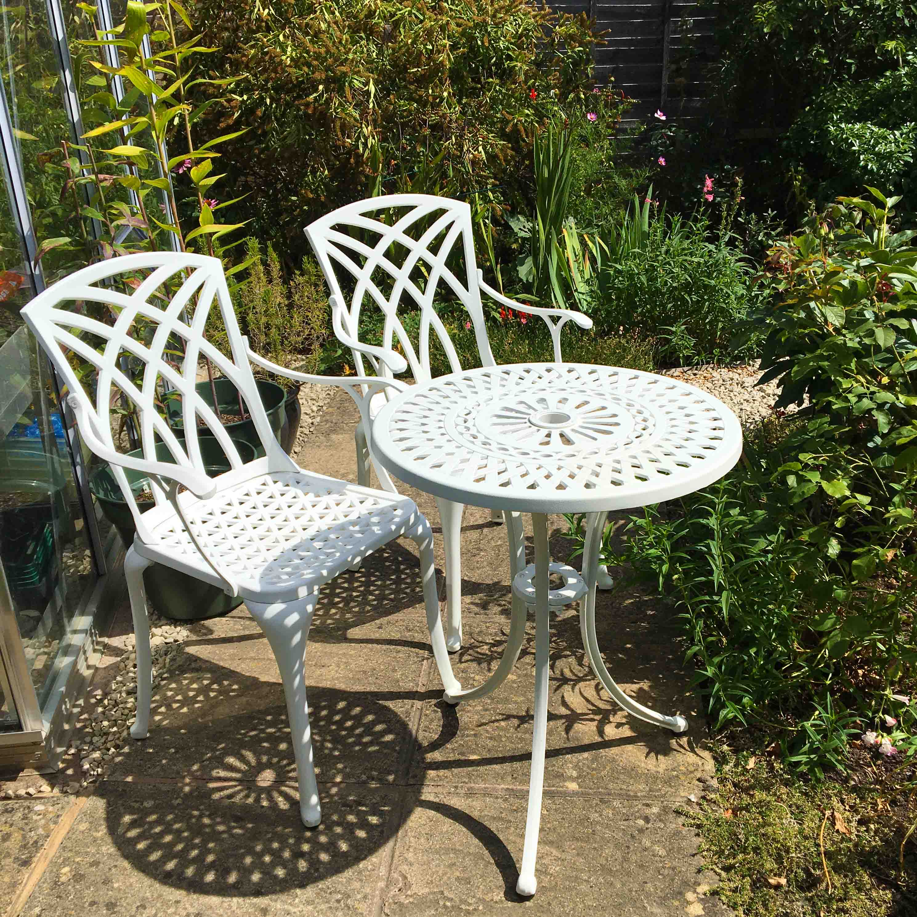 Eve Bistro Table 2 Seater Set - White - Image 4
