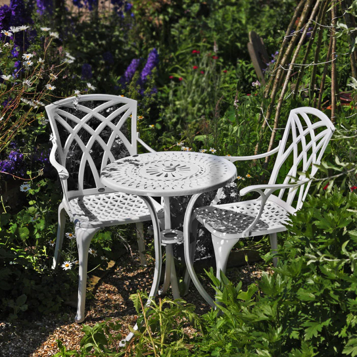 Eve Bistro Table 2 Seater Set - White - Image 7