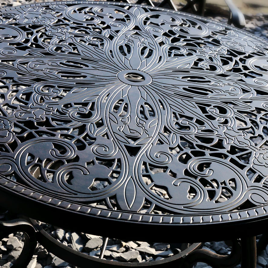 Flora Table 4 Seater Set - Antique Bronze - Image 15