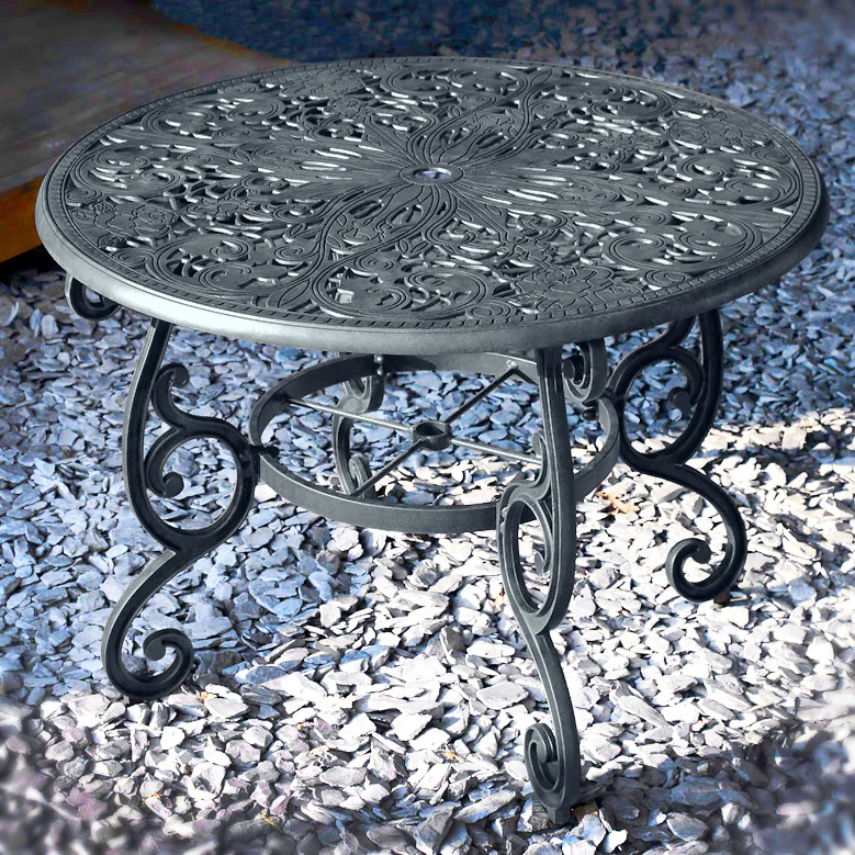 Flora Table 4 Seater Set - Slate Grey - Image 4