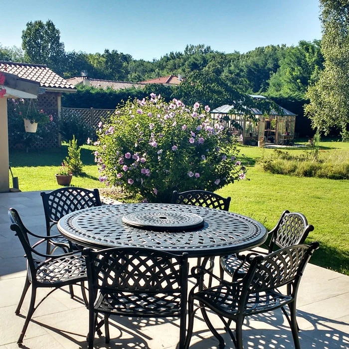 Frances Table 6 Seater Set - Antique Bronze - Image 9