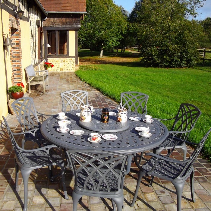 Frances Table 8 Seater Set - Slate - Image 3