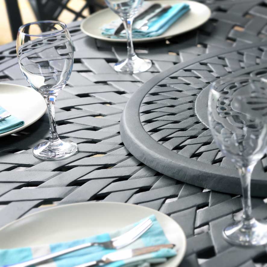 Frances Table 8 Seater Set - Slate - Image 9