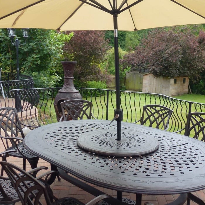 Gloria Table 10 Seater Set - Antique Bronze - Image 10