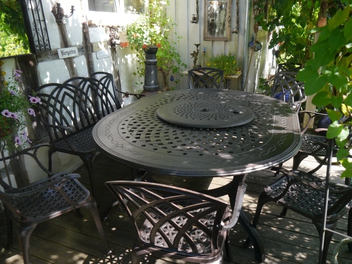 Gloria Table 10 Seater Set - Antique Bronze - Image 12
