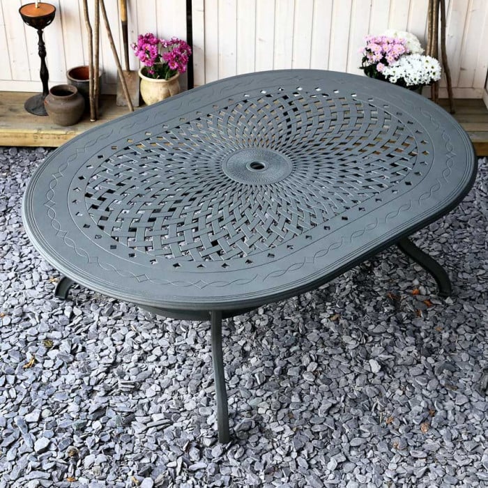 Gloria Table 10 Seater Set - Slate - Image 5