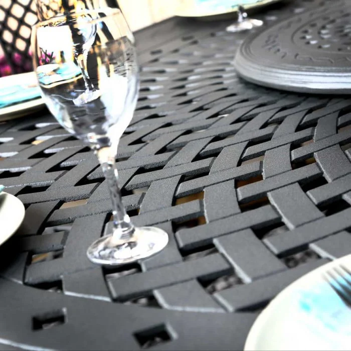 Gloria Table 10 Seater Set - Slate - Image 7