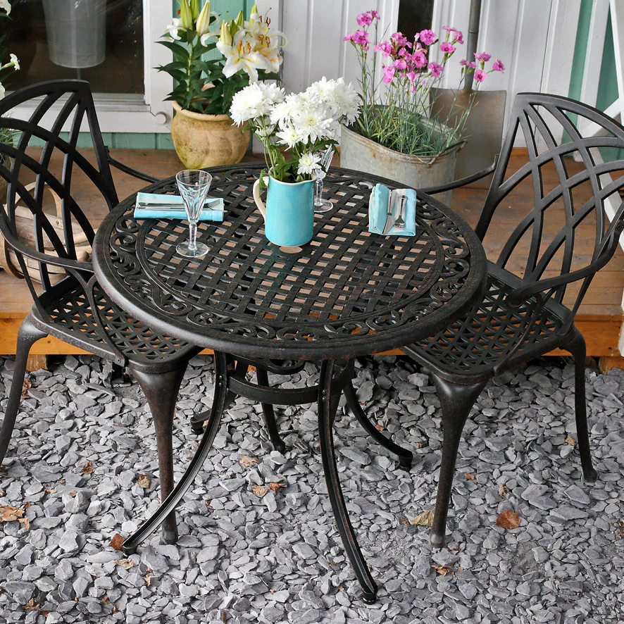 Hannah Table 2 Seater Set - Antique Bronze
