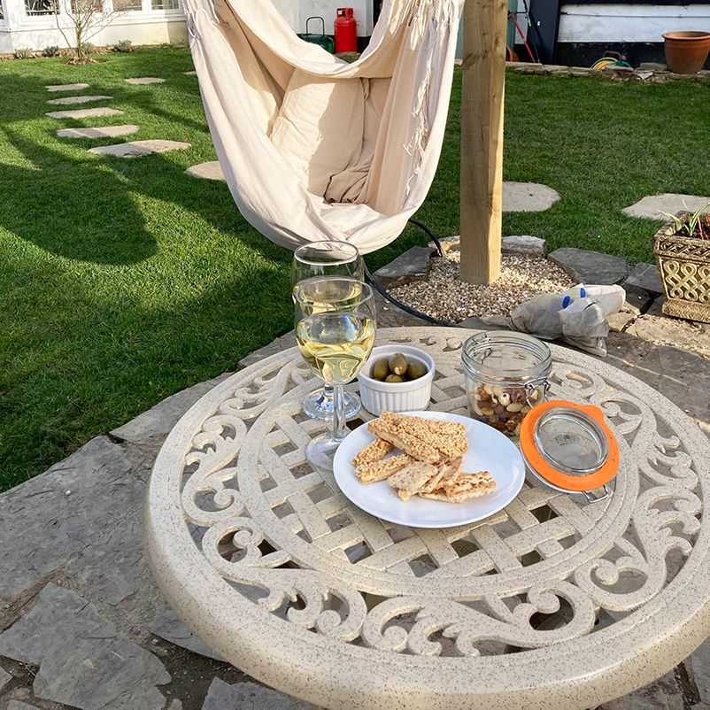 Hannah Table 2 Seater Set - Sandstone - Image 3