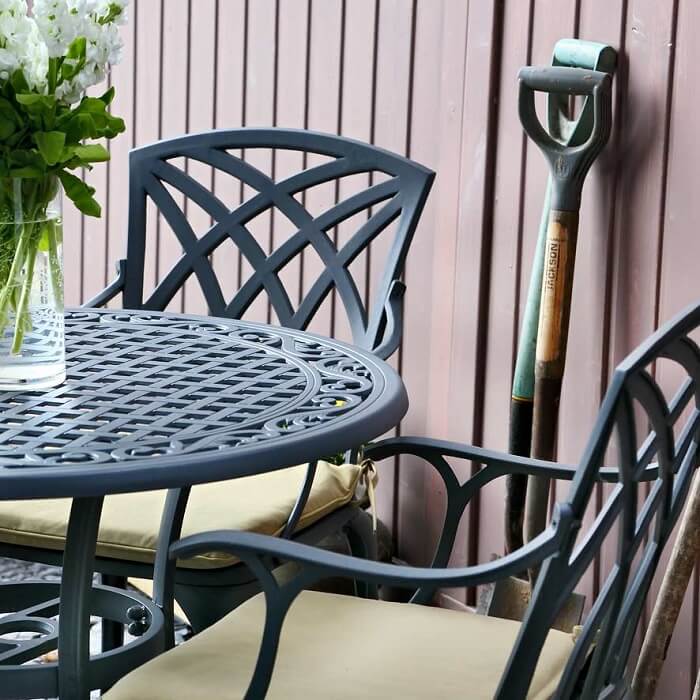 Hannah Table 2 Seater Set - Slate - Image 3
