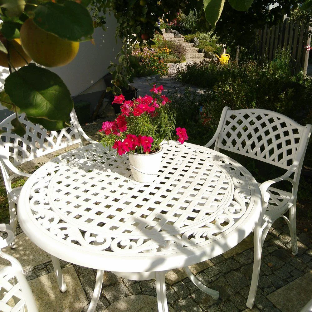 Hannah Table 2 Seater Set - White - Image 7
