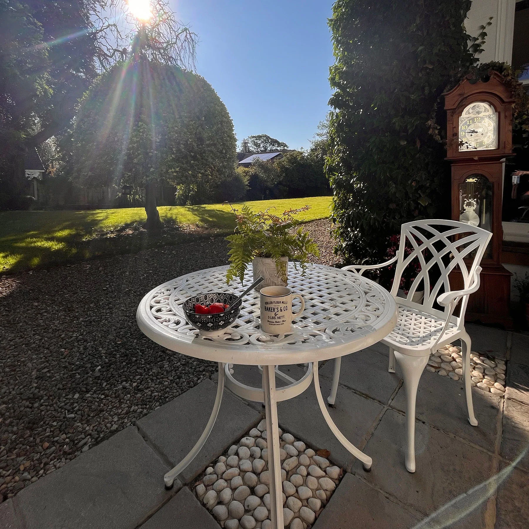 Hannah Table 2 Seater Set - White - Image 8