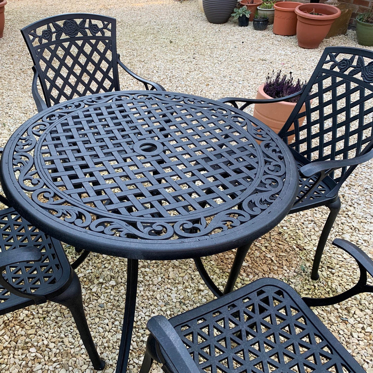 Hannah Table 4 Seater Set - Antique Bronze - Image 12