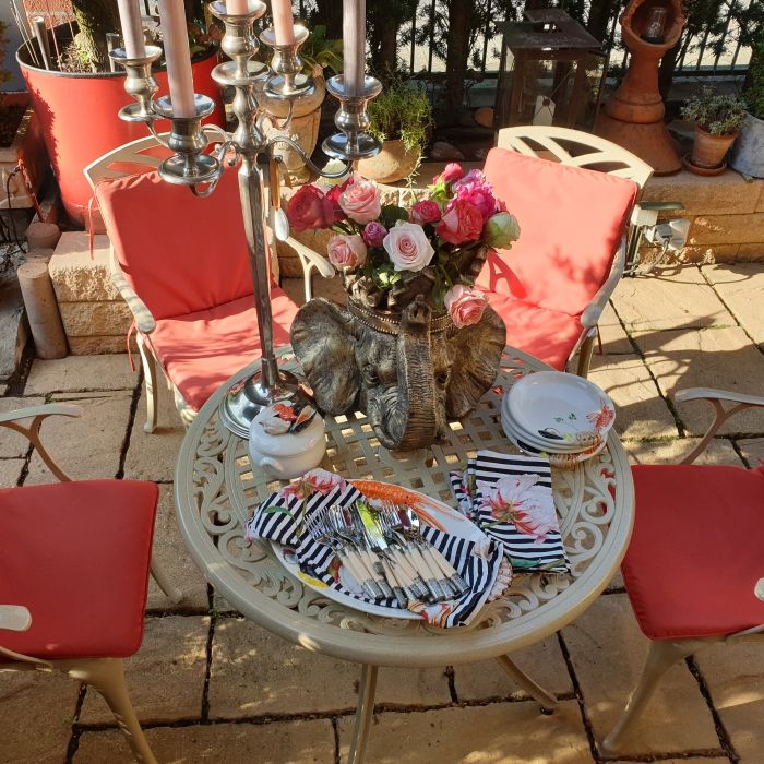 Hannah Table 4 Seater Set - Sandstone - Image 12