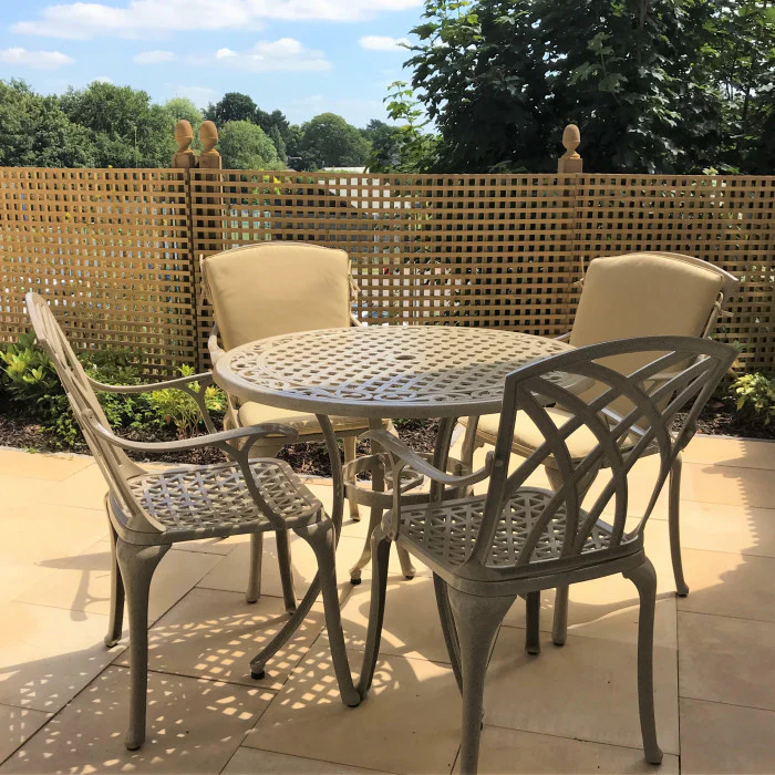 Hannah Table 4 Seater Set - Sandstone - Image 2