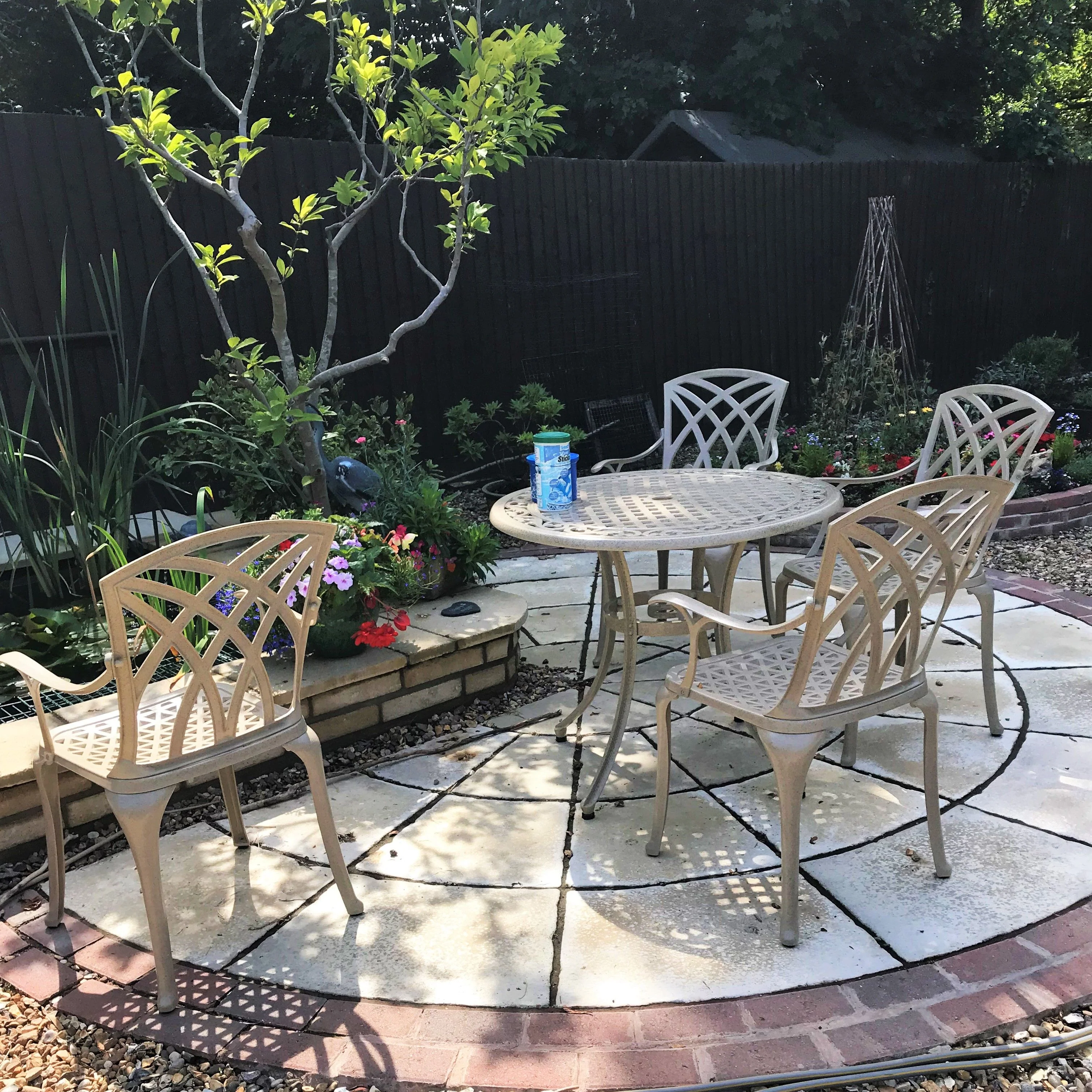 Hannah Table 4 Seater Set - Sandstone - Image 6