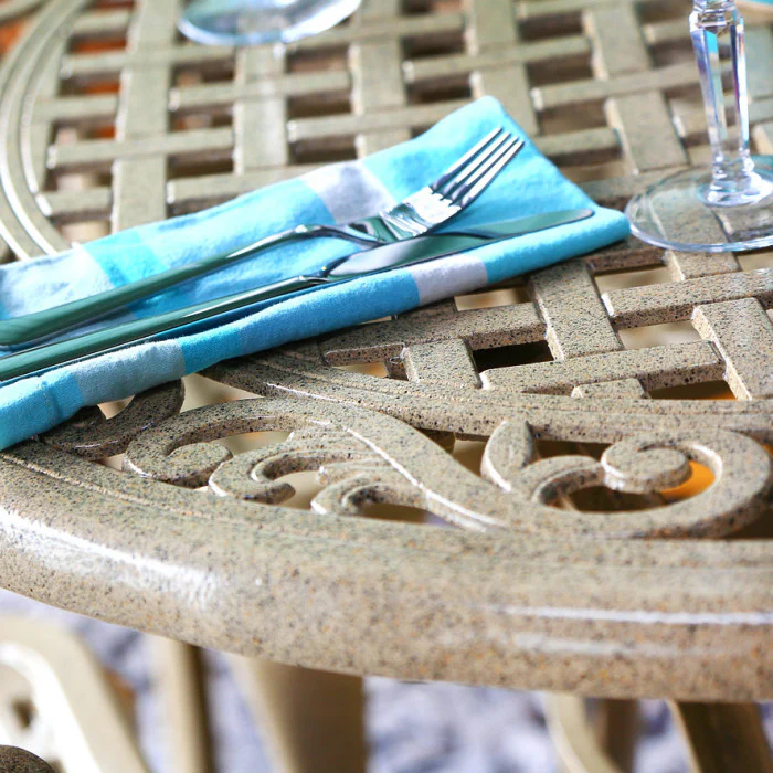 Hannah Table 4 Seater Set - Sandstone - Image 8