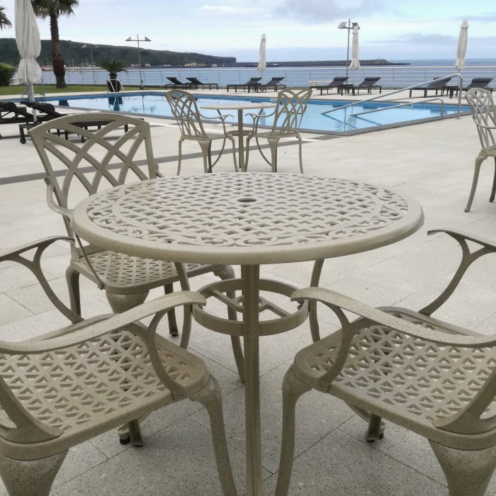 Hannah Table 4 Seater Set - Sandstone - Image 9