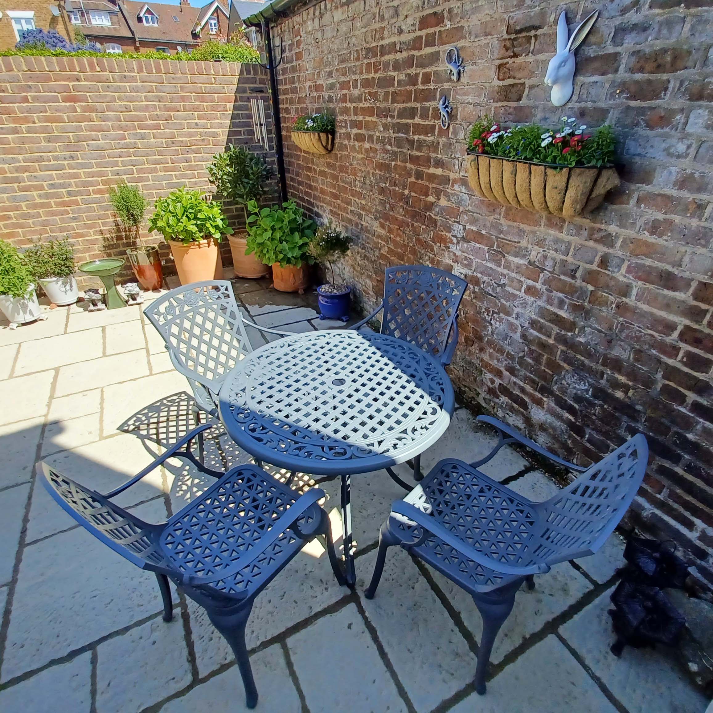 Hannah Table 4 Seater Set - Slate - Image 3
