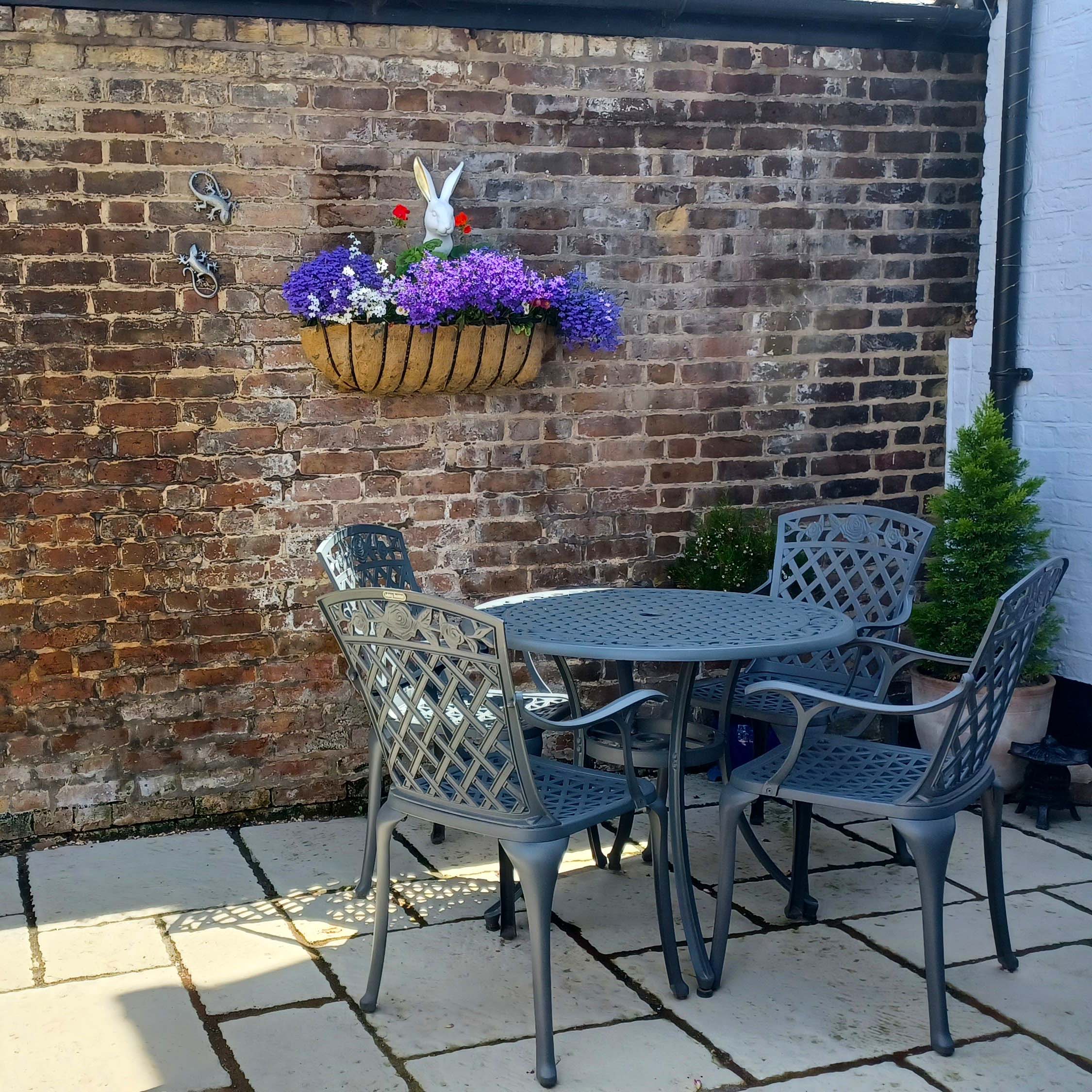 Hannah Table 4 Seater Set - Slate - Image 4