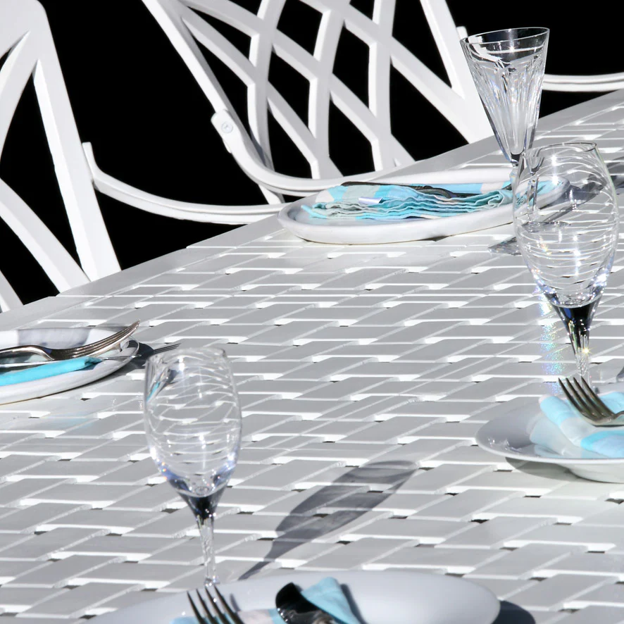 Isabelle Table 12 Seater Set - White - Image 3
