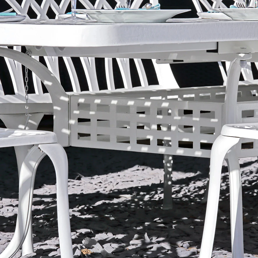 Isabelle Table 12 Seater Set - White - Image 6