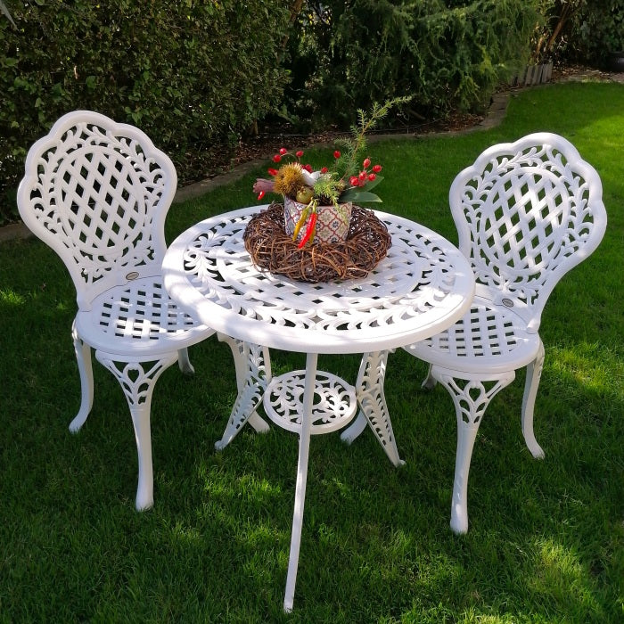 Ivy Bistro 2 Seater Set - White - Image 3