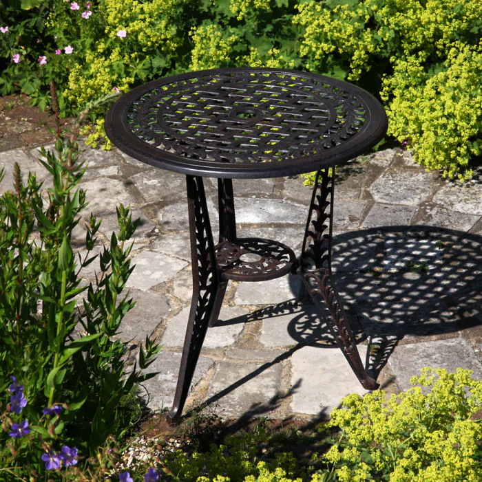 Ivy Bistro Table 2 Seater Set - Antique Bronze - Image 4