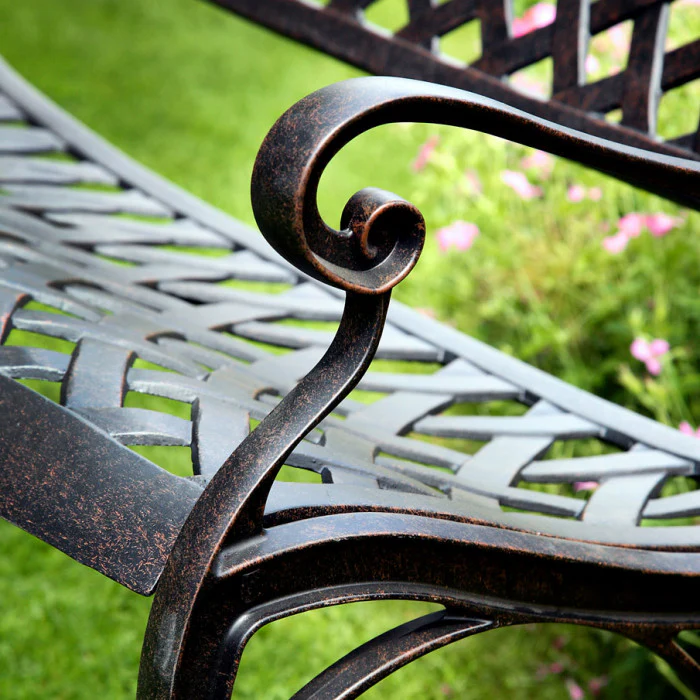 Jasmine Bench Set - Antique Bronze - Image 7