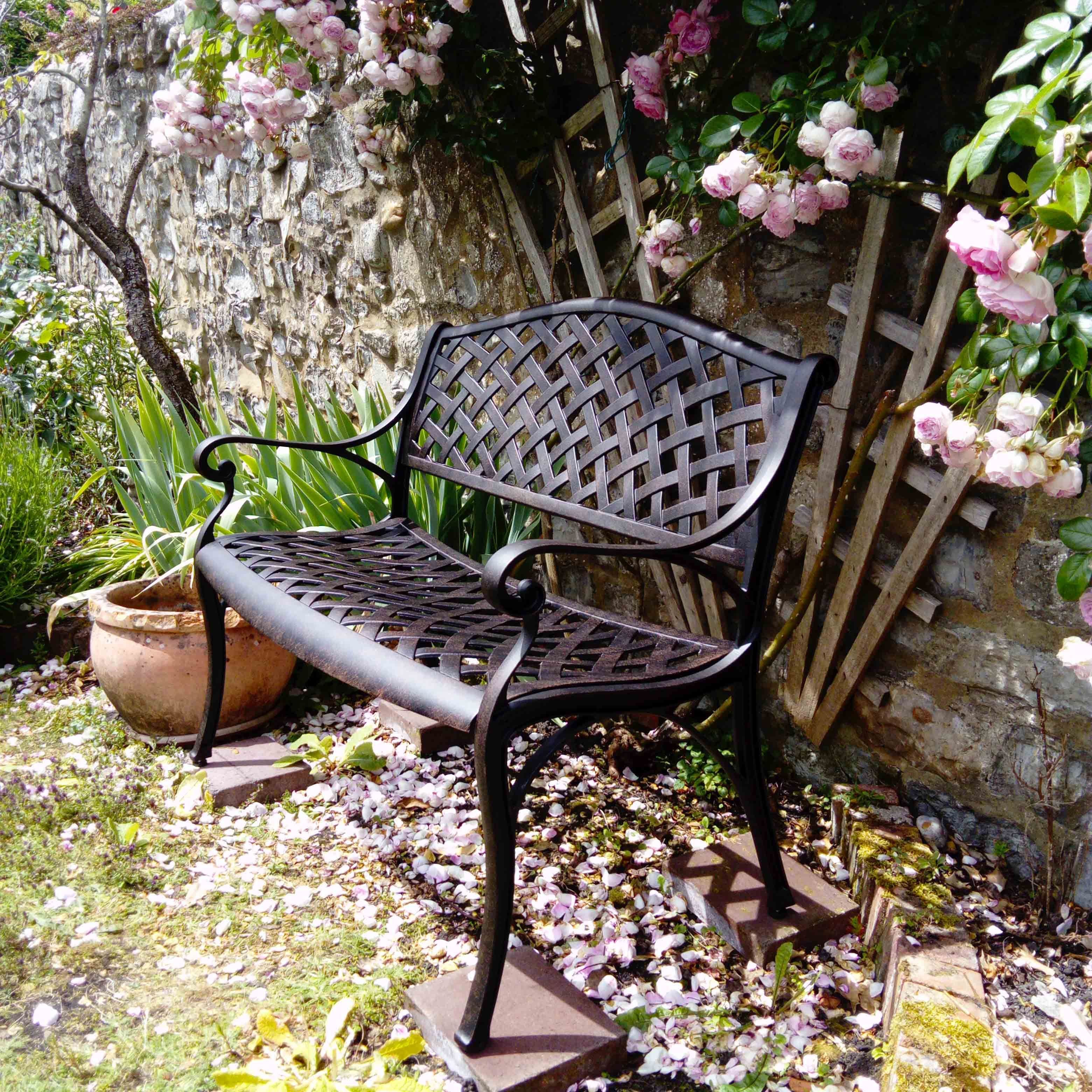 Jasmine Bench Set - Antique Bronze - Image 9