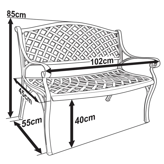 Jasmine Bench - Slate - Image 2