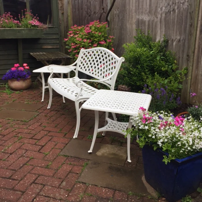 Jasmine Bench Set - White - Image 10