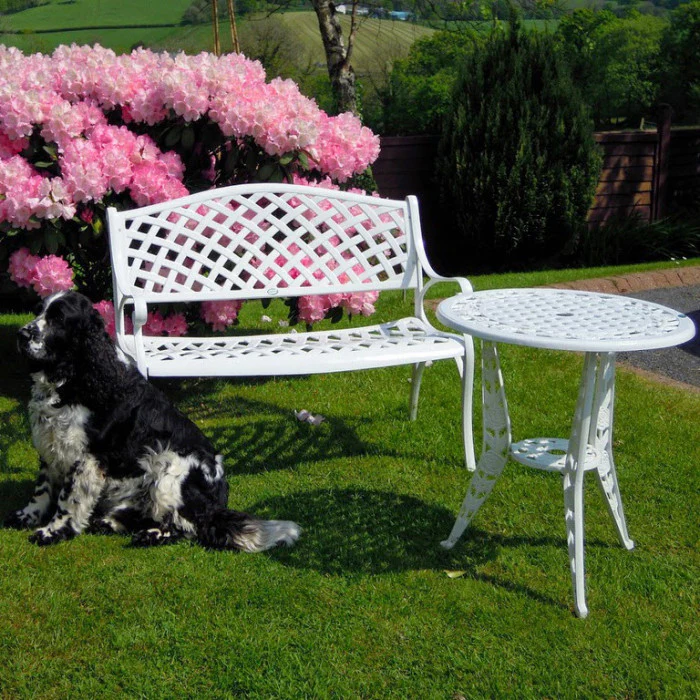 Jasmine Bench Set - White - Image 6