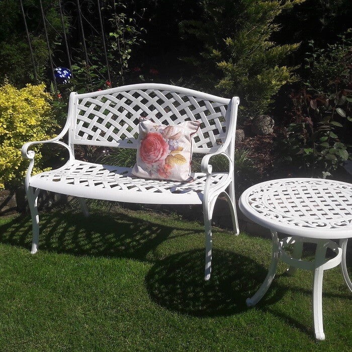 Jasmine Bench Set - White - Image 8