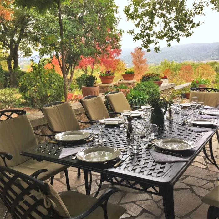 Jennifer Table 10 Seater Set - Antique Bronze - Image 3