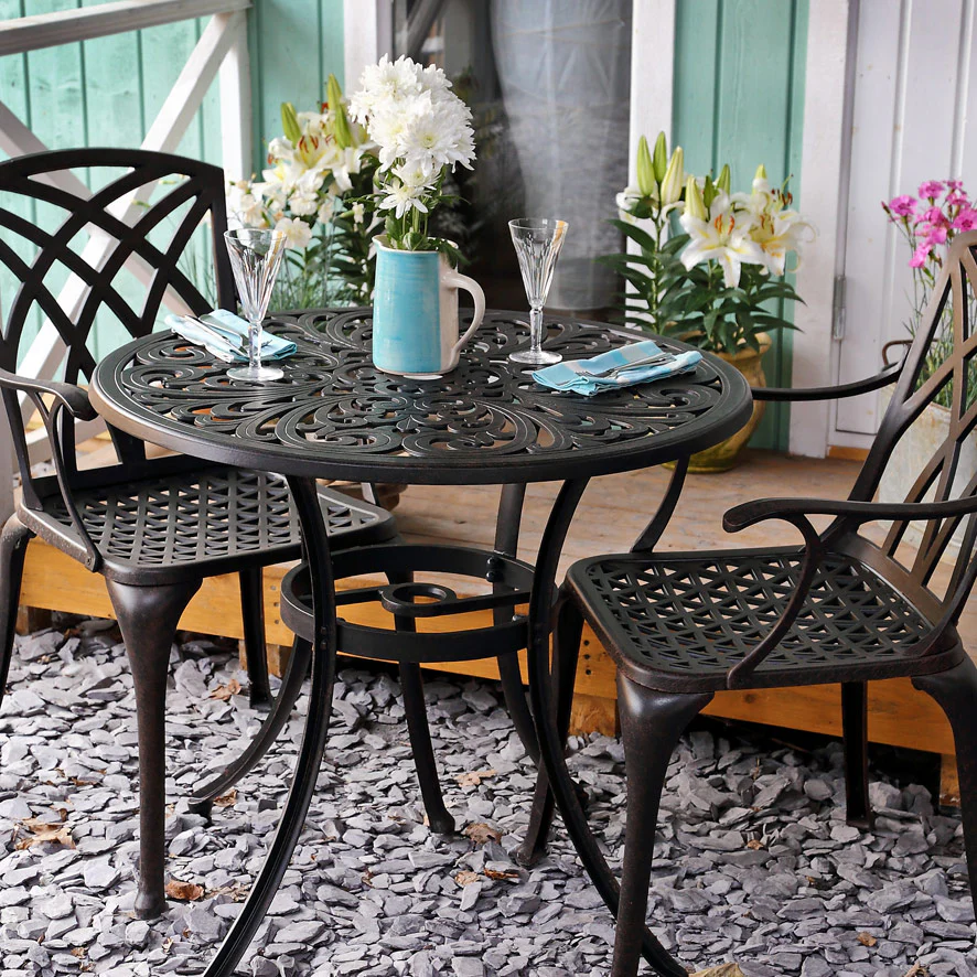Jill Table 2 Seater Set - Antique Bronze - Image 3