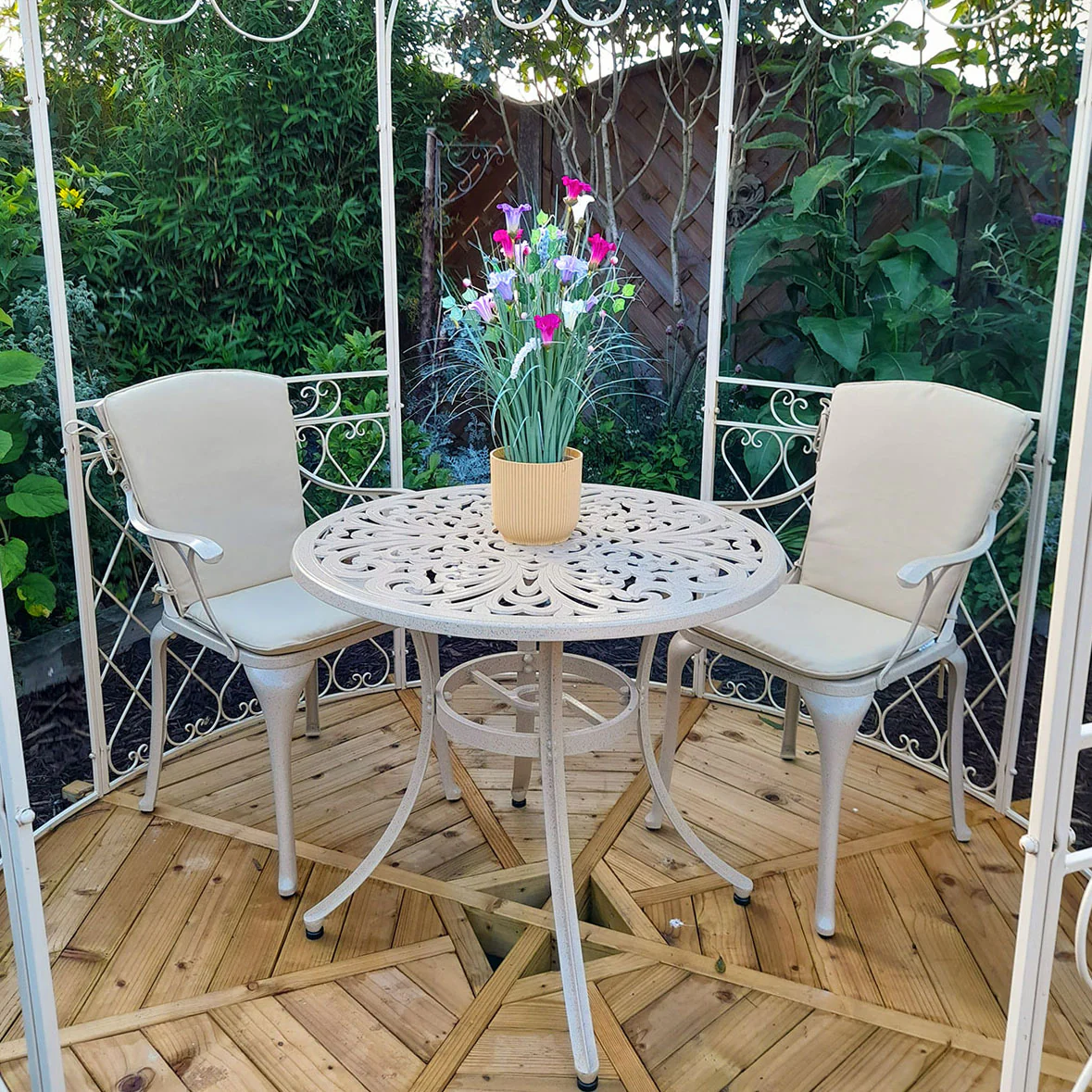 Jill Table 2 Seater Set - Sandstone - Image 3