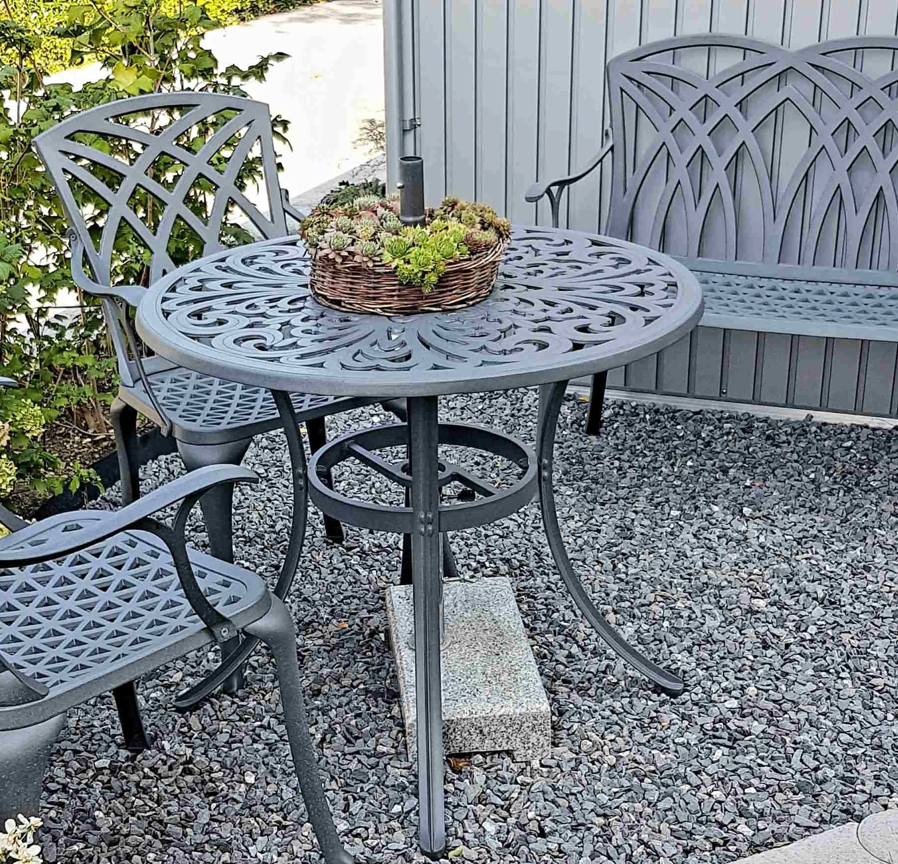 Jill Table 2 Seater Set - Slate - Image 3