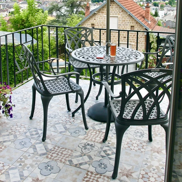 Jill Table 2 Seater Set - Slate - Image 4